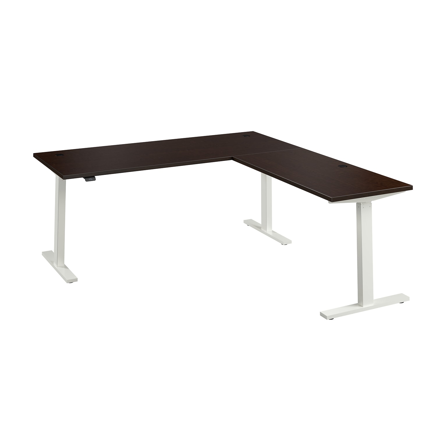 Bush Business Furniture Move 60 Series 72W L Shaped Adjustable Standing Desk, Mocha Cherry (M6SL7278MRWK)