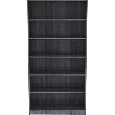 Lorell Laminate Bookcase, 36W x 12D x 72H, Weathered Charcoal (LLR69565)