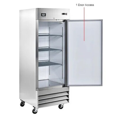 Global Industrial Nexel Reach-In Freezer, 1 Solid Door, 23 Cu. Ft., Stainless Steel (243009)
