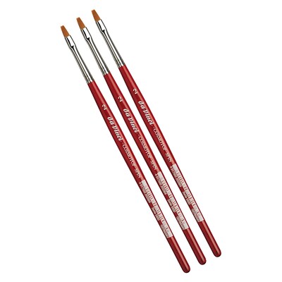 da Vinci COSMOTOP-SPIN Watercolor Synthetic Silkpainting Flat Brush, Size 2, 3 /Pack (DVXVA58802-3)