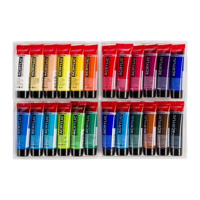 Amsterdam Standard Acrylic General Set, Assorted Colors, 20mL, 24/Set (AMS17820424)