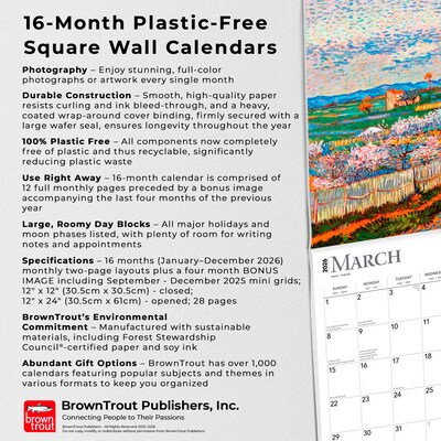2026 BrownTrout Vincent van Gogh 12" x 12" Monthly Wall Calendar (9798330706112)