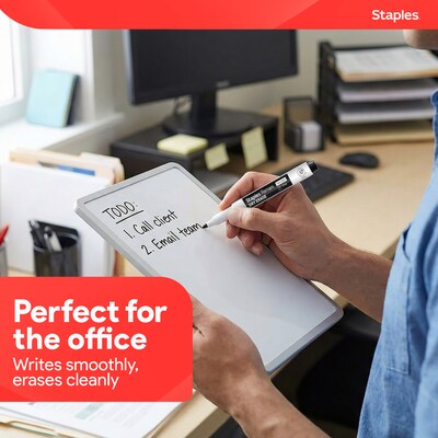 Staples Remarx Dry Erase Marker, Fine Tip, Black, 36/Pack (ST62931)