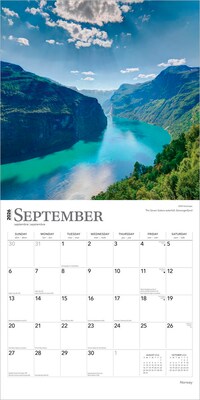 2026 BrownTrout Norway 12" x 12" Monthly Wall Calendar (9798330704934)