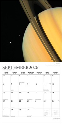 2026 Plato Outer Space 12" x 12" Monthly Wall Calendar (9798330706723)