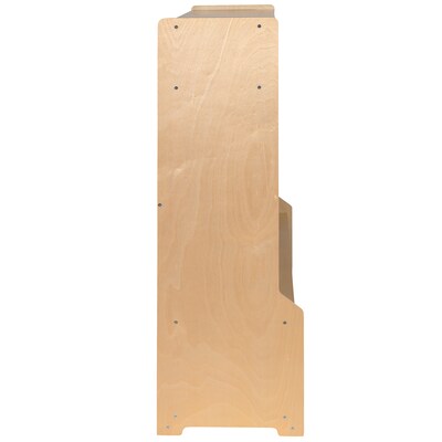 Flash Furniture 48"H x 48"L Wooden 5 Section School Coat Locker, Natural (MKLCKR001)