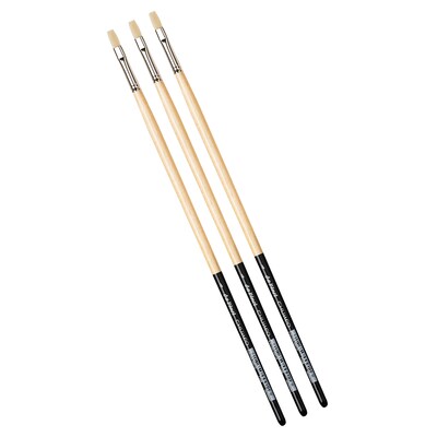 da Vinci CHUNEO Oil Synthetic Hog Bristle, Flat Brush, 3/Pack (DVXVA71294-3)