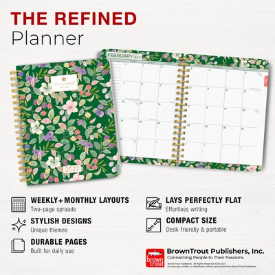 2027 BrownTrout House of Turnowsky 6.5" x 7.8" Calendar Year Weekly Standard Planner, Multicolor (9798330713455)