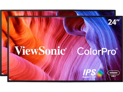 UPC 766907019636 product image for ViewSonic ColorPro 24 60 Hz LED Monitor, Black (VP2468A_H2) | Quill | upcitemdb.com
