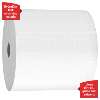 WypAll PowerClean X70 Cloths, 9.75" x 13", White, 220 Sheets/Roll, 3 Rolls/Carton (83571)