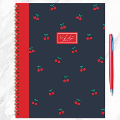 2027 TF Publishing Cherry Picked 9" x 11"  Weekly & Monthly Standard Planner, Paperboard Cover, Multicolored (27-9712)