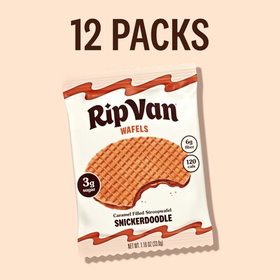 Rip Van Wafels Snickerdoodle Stroopwafels, 1.16 oz., 12 Packs/Box, 12/Box (RVW00377)