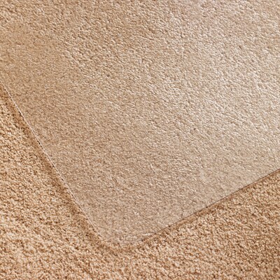 Floortex® Evolutionmat® Carpet Chair Mat with Lip, 48" x 60", For Standard-Pile Carpet, Clear Enhanced Polymer (FRECO114860LP)