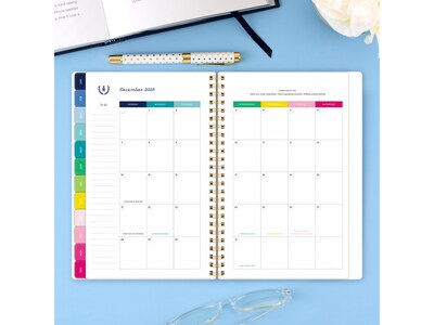 2025 AT-A-GLANCE Simplified by Emily Ley Greenbriar Floral 5.5" x 8.5" Weekly & Monthly Planner, Poly Cover, Multicolor