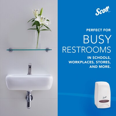 Scott Essential Wall Mounted Hand Soap/Hand Sanitizer Dispenser, White (92144)