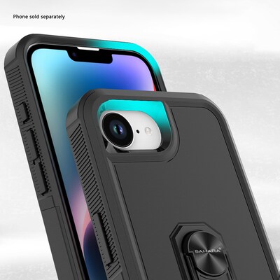 SaharaCase Raider Series Phone Case for iPhone 16e, Shock Absorbing, Scorpion Black (CP00816)