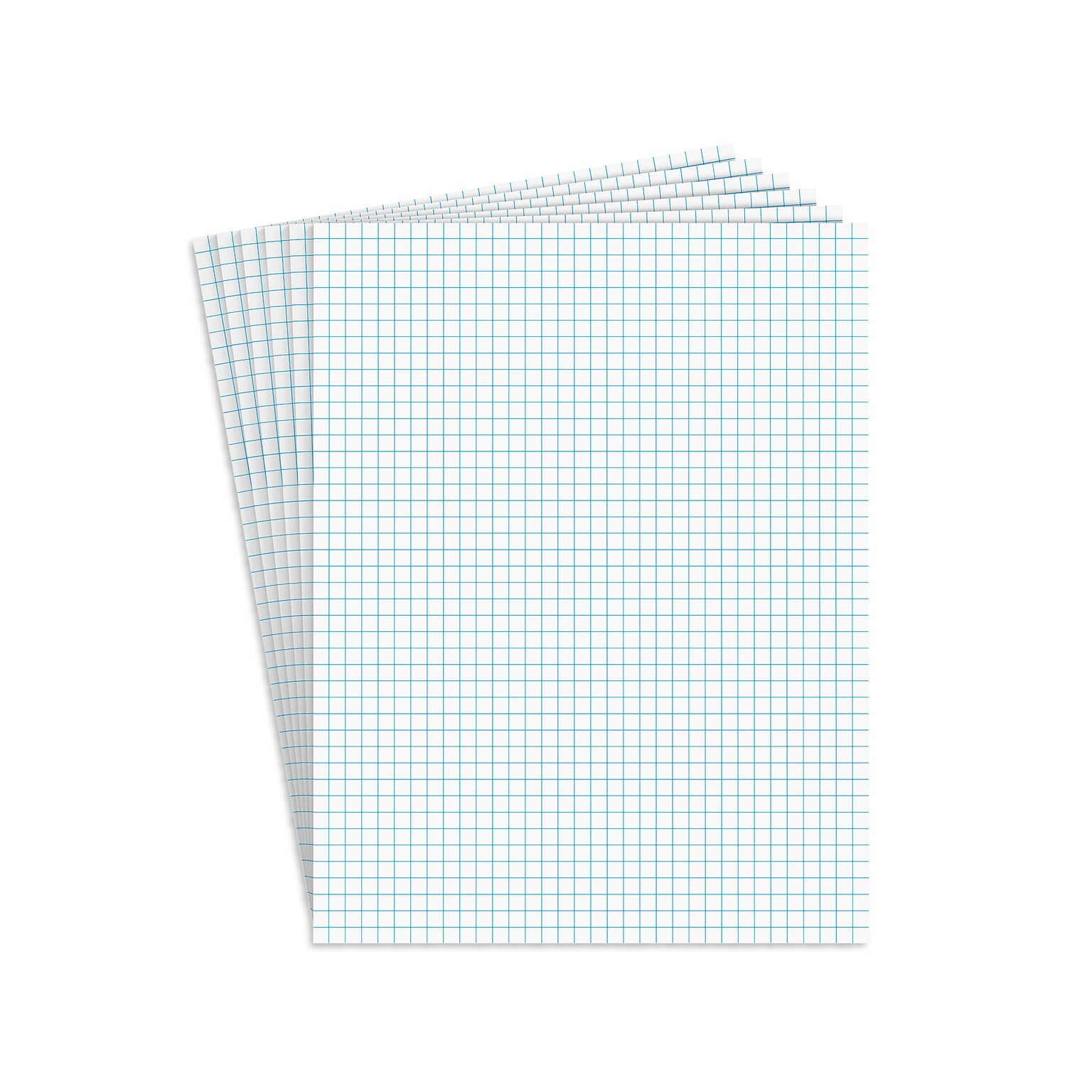 Staples Graph Pad, 8.5 x 11, Graph Ruled, White, 50 Sheets/Pad, 6 Pads/Pack (ST57333)