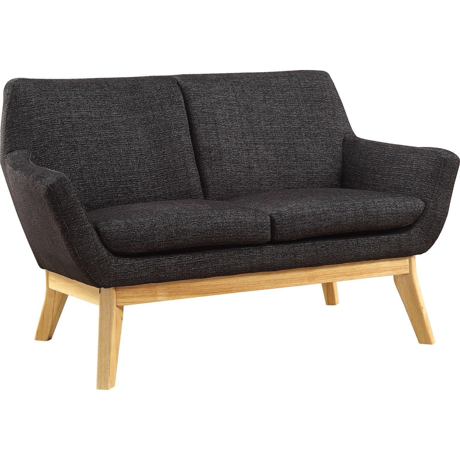 Lorell Quintessence 2-Seat Loveseat, Black (LLR68959)