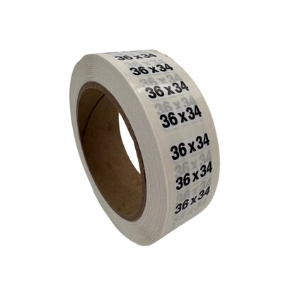 Nahanco 36 x 34 Plastic Size Marker, Clear/Black/White, 250/Roll (DSM-303)