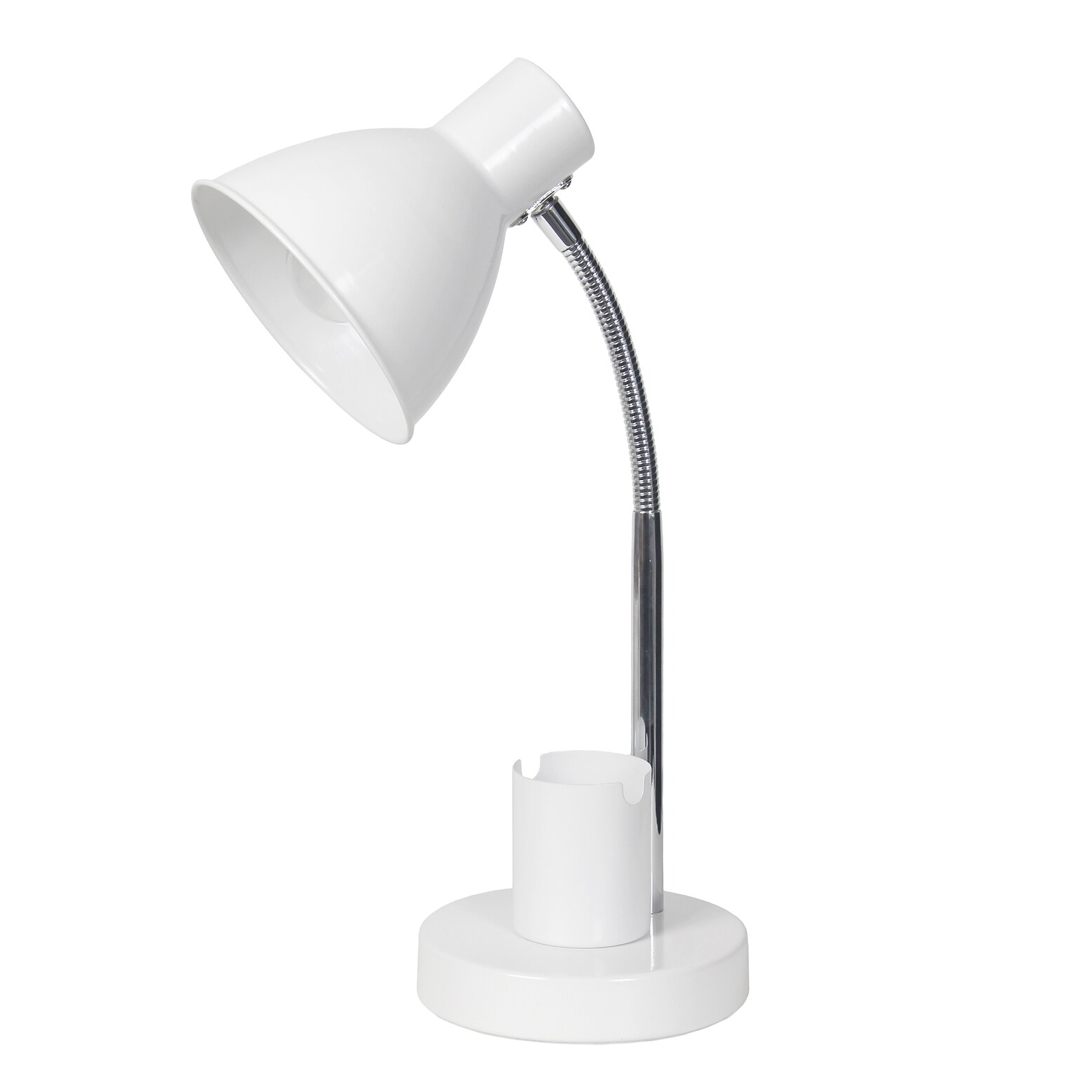 Simple Designs Sleek Essentials LED Desk Lamp, 16.22, Off White (LD1076-OFF)
