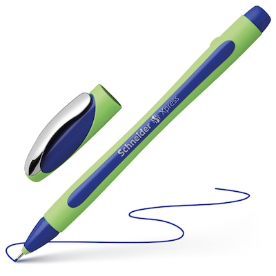 Schneider Xpress Premium Fineliner, 0.8 MM, Porous Point Pen, Box of 10 Pens, Blue (190003)