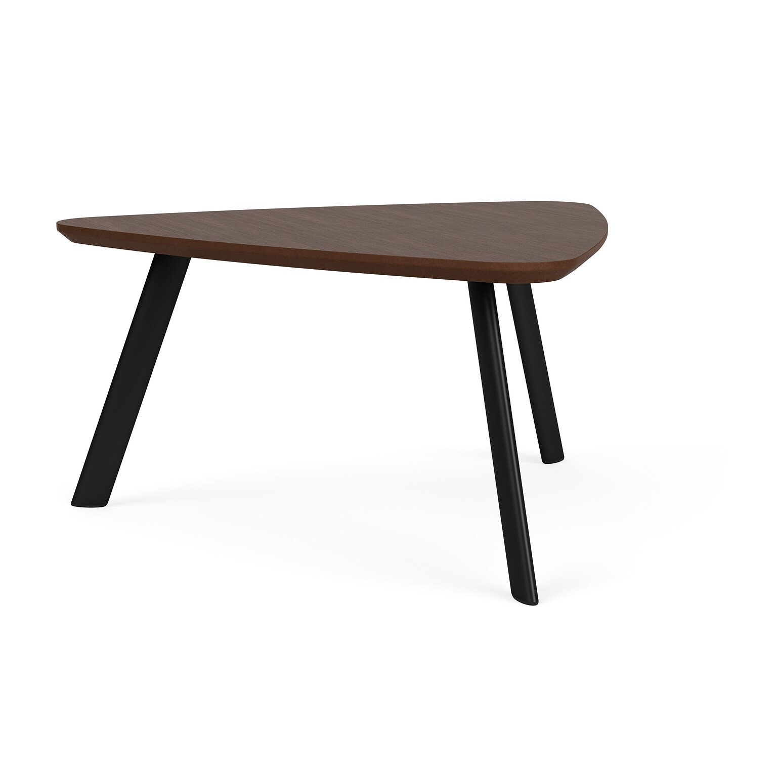 Lesro Willow 36W x 36D Laminate Coffee Table, Riftwood Walnut/Black (LX0536.SBK.TRW)