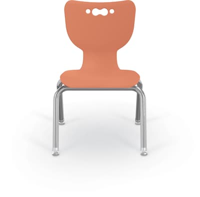 MooreCo 12" Hierarchy Student Chair with 4 Legs, Cayenne/Chrome Base (703673562737)