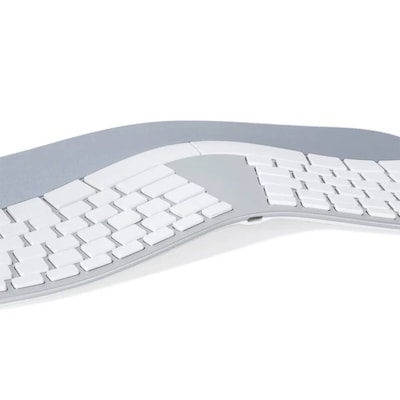 Matias Sculpted Wireless Ergonomic Keyboard for Mac, Silver (FK413D)
