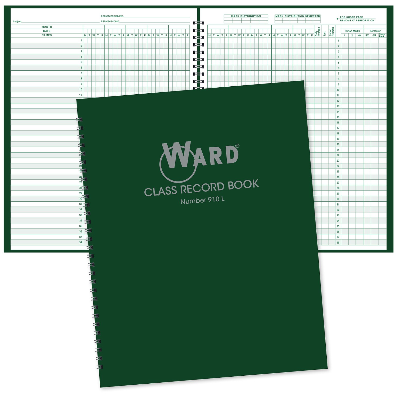Ward Undated Record Book, 8.5 x 11, 50/Pack (WRD-910L-CP)