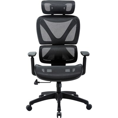 Lorell Xavier Ergonomic Mesh Swivel Executive Chair, Black (LLR84396)