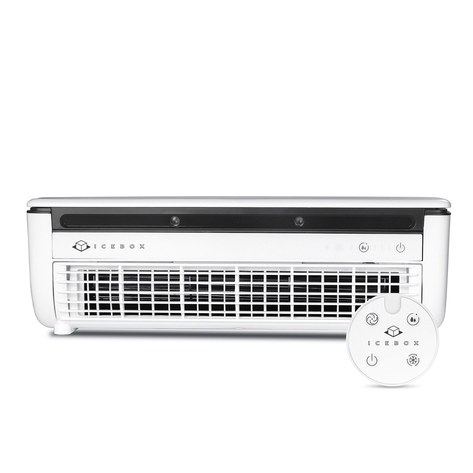 ICEBOX Evaporative Cool Mist Tabletop Humidifier, 8.8 oz., For Rooms 100 sq. ft., White/Gray (IBCF200W)