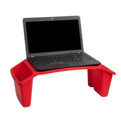 Mind Reader 10.75" x 22.25" Plastic Kids' Lap Desk Activity Tray, Red (KIDLAP-RED)