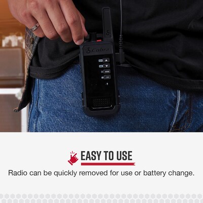 Cobra Swivel Holster & Belt Clip for Cobra Performa LMR 2-Way Handheld Business Radios, Black (0010076-1)