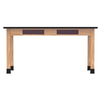Diversified Woodcrafts School Classroom Rectangular Science Lab Table, 60" x 24", Oak (C7606K30N)
