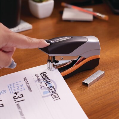 Swingline Optima 40 Compact Reduced Effort Stapler, 40-Sheet Capacity, Black/Silver (87842)