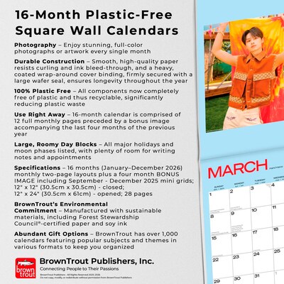 2026 BrownTrout Seventeen 12" x 12" Monthly Wall Calendar (9798330701483)