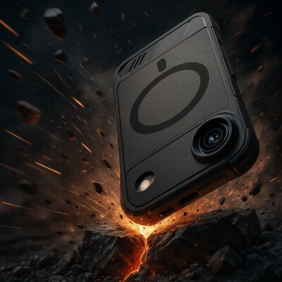 SaharaCase Venture Series MagSafe Compatible Phone Case for iPhone Air, Shock Absorbing, Scorpion Black (CP00950)