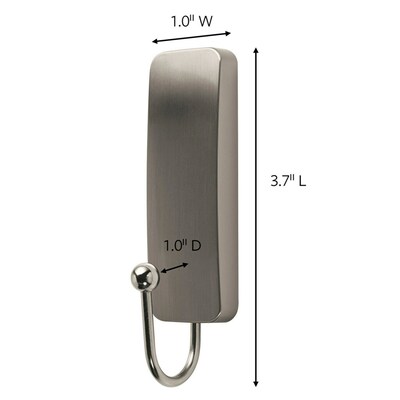 Command Medium Decorative Hooks, 3 lb., Silver, 2/Pack (17034BN-2ES)