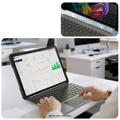 SaharaCase Raider Series Heavy Duty Hand Strap Case for Microsoft Surface Pro 12", Shoulder Strap, Scorpion Black (TB00481)