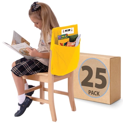 Seat Sack Seat Storage, 9.45 x 8.07 x 10.83, Yellow, 25/Pack (14194)