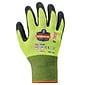 Ergodyne ProFlex 7022 Hi-Vis Nitrile Coated Cut-Resistant Gloves, ANSI A2, Dry Grip, Lime, Large, 144 Pairs (17874)