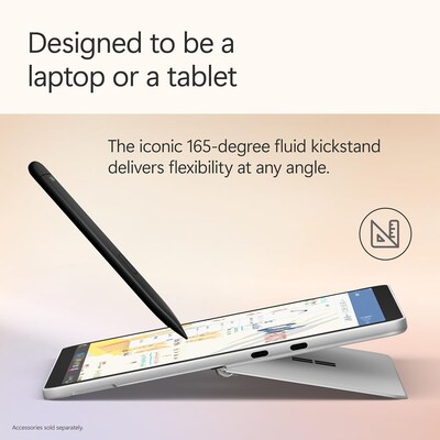 Microsoft Surface Pro 12", Copilot+ PC, Snapdragon X Plus, 16GB RAM, 256GB UFS, 16 Hour Battery, Windows 11 Home, Platinum