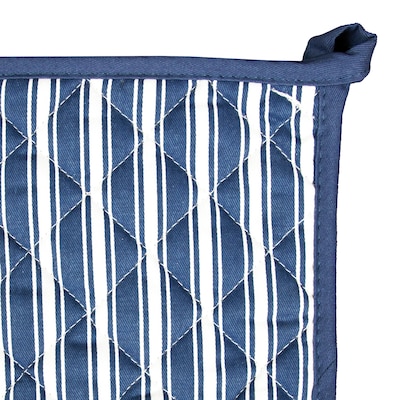 Better Houseware Striped Pot Holder, Blue (BTH1683B)
