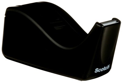 Scotch Desktop Tape Dispenser, 1 Dispenser, Black, Home Office and Back to School Supplies for College and Classrooms