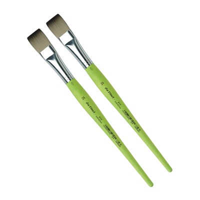 da Vinci FIT Mixed Media Synthetic Bristle, Flat Brush, 2/Pack (DVXVA37424-2)