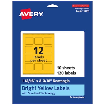 Avery Hemp Arched Laser/Inkjet Multipurpose Labels, 3 x 2-1/4, Off-White (72/Pack)