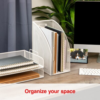 Staples Metal Mesh File Organizer, Warm White (ST63834)
