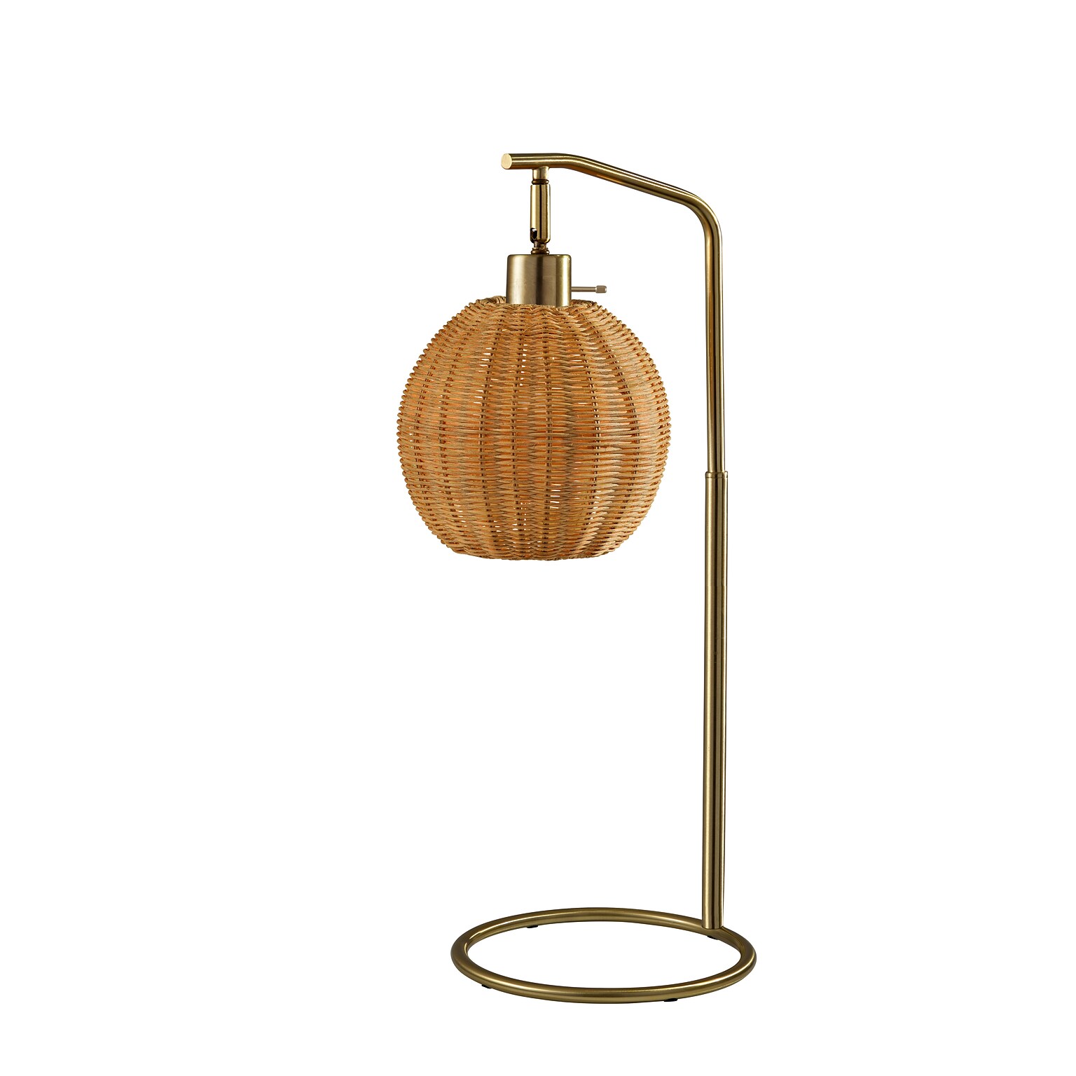 Adesso Maeve 25 Incandescent Table Lamp, Antique Brass/Brown (9406-21)
