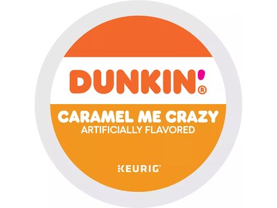 Dunkin Caramel Me Crazy Coffee Keurig® K-Cup® Pods, Medium Roast, 22/Box (5000364900)