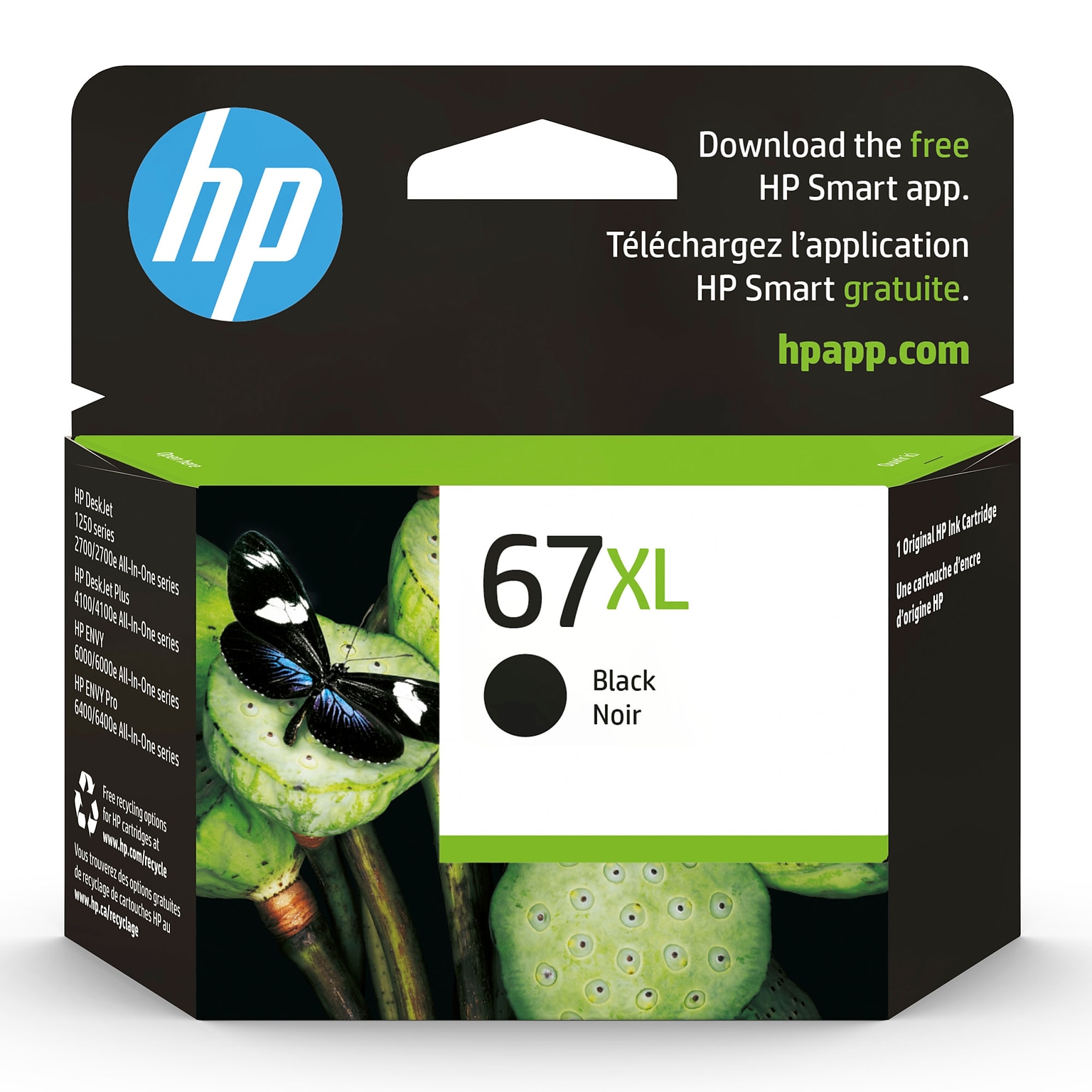 HP 67XL Black High Yield Ink Cartridge (3YM57AN#140), print up to 240 pages